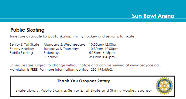 2026 Sun Bowl Arena Public Skating Schedule