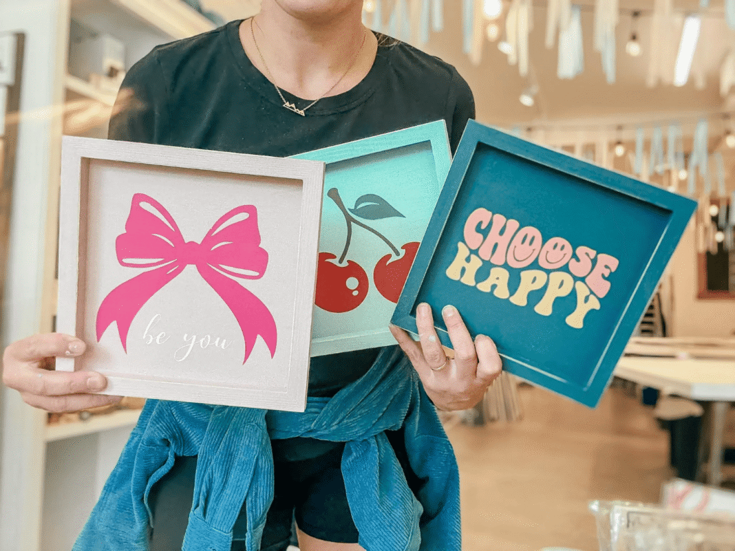 Framed Wood Sign at Rustic Chalk Decor - Kelowna