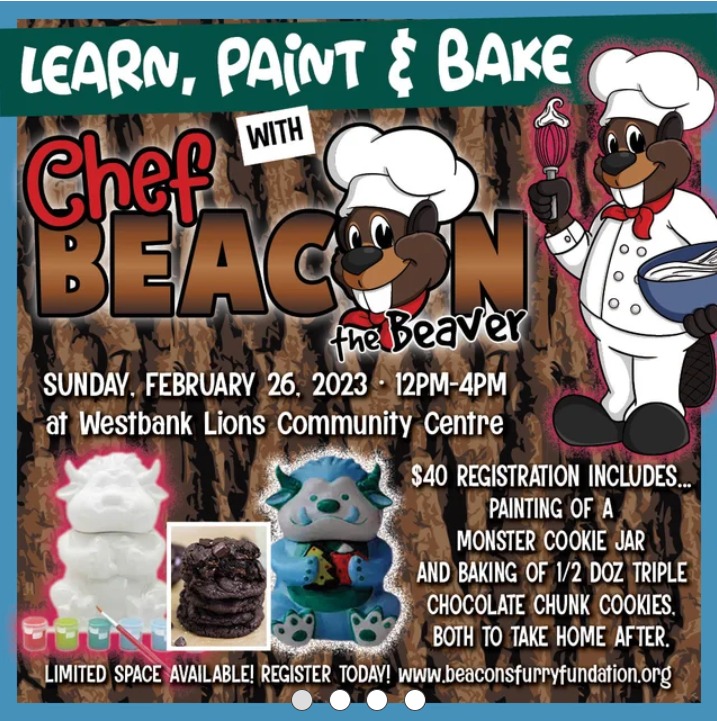 Learn, Paint and Bake with Beacon the Beaver - West Kelowna