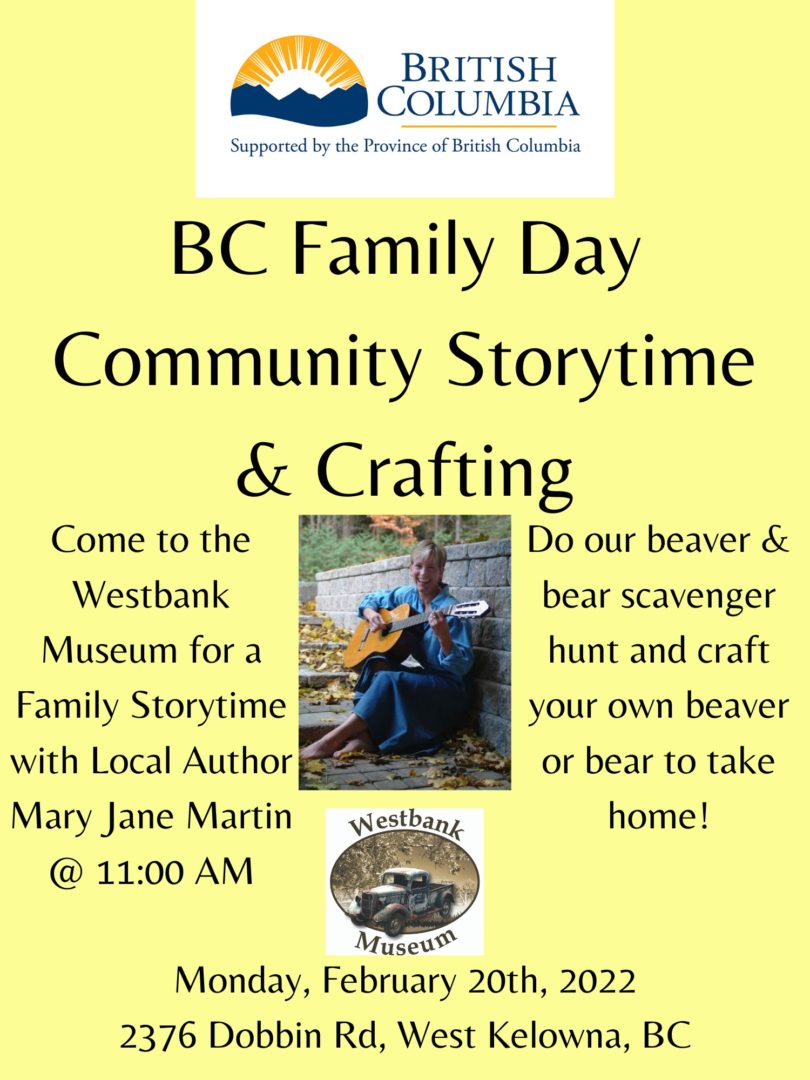 BC Family Day Community Storytime and Crafting West Kelowna