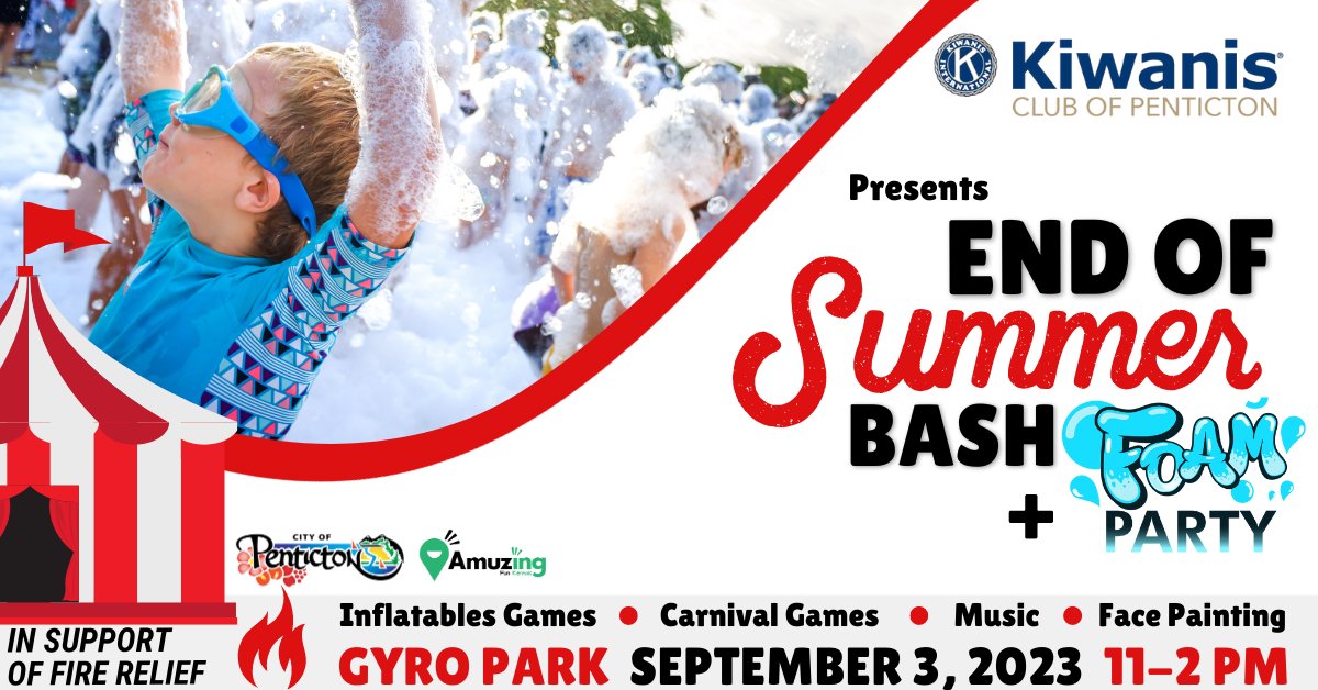 End of Summer Bash & Foam Party Fundraiser - Penticton