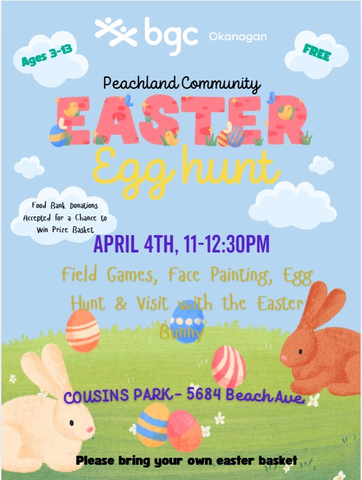 BGC Okanagan Peachland Easter Egg Hunt 2026 BGC Okanagan Peachland Easter Egg Hunt 2026
