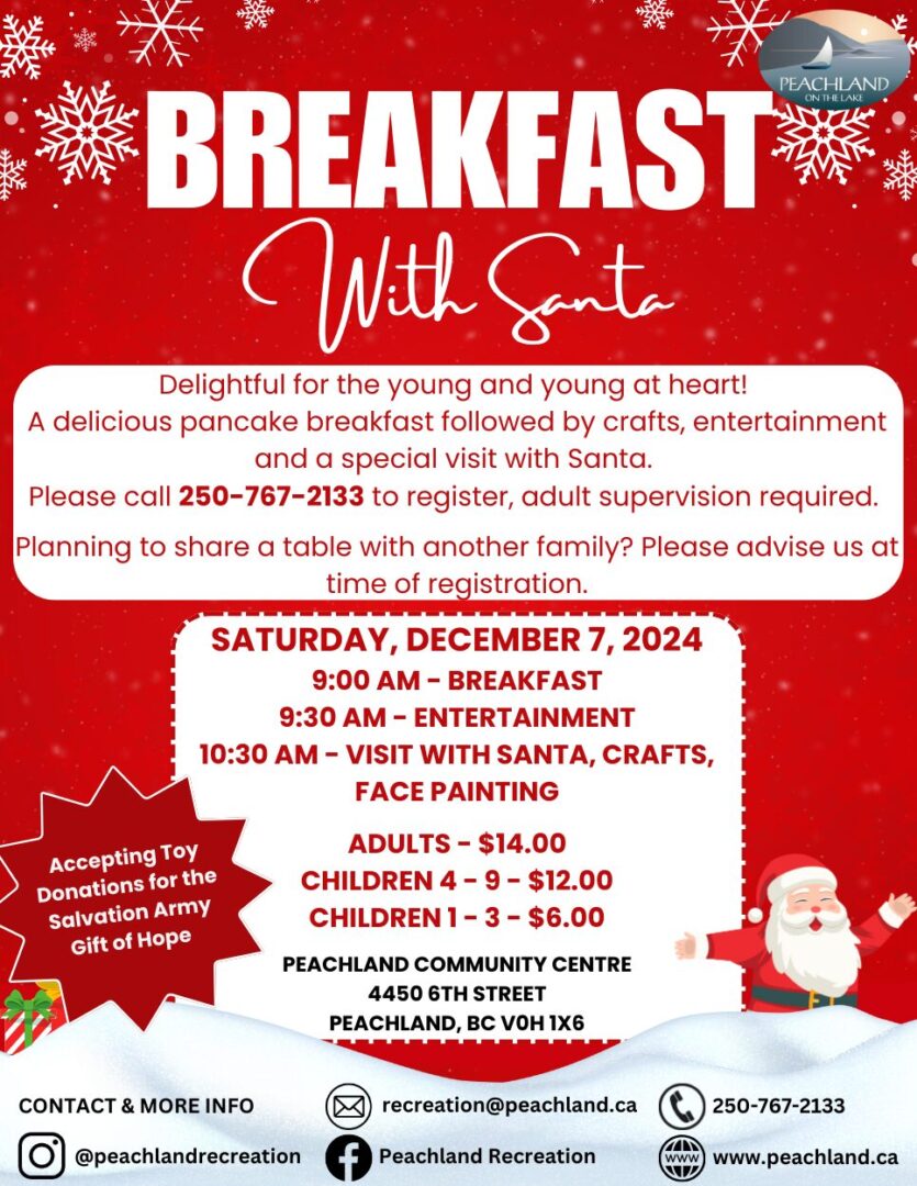 2024 Breakfast with Santa - Peachland