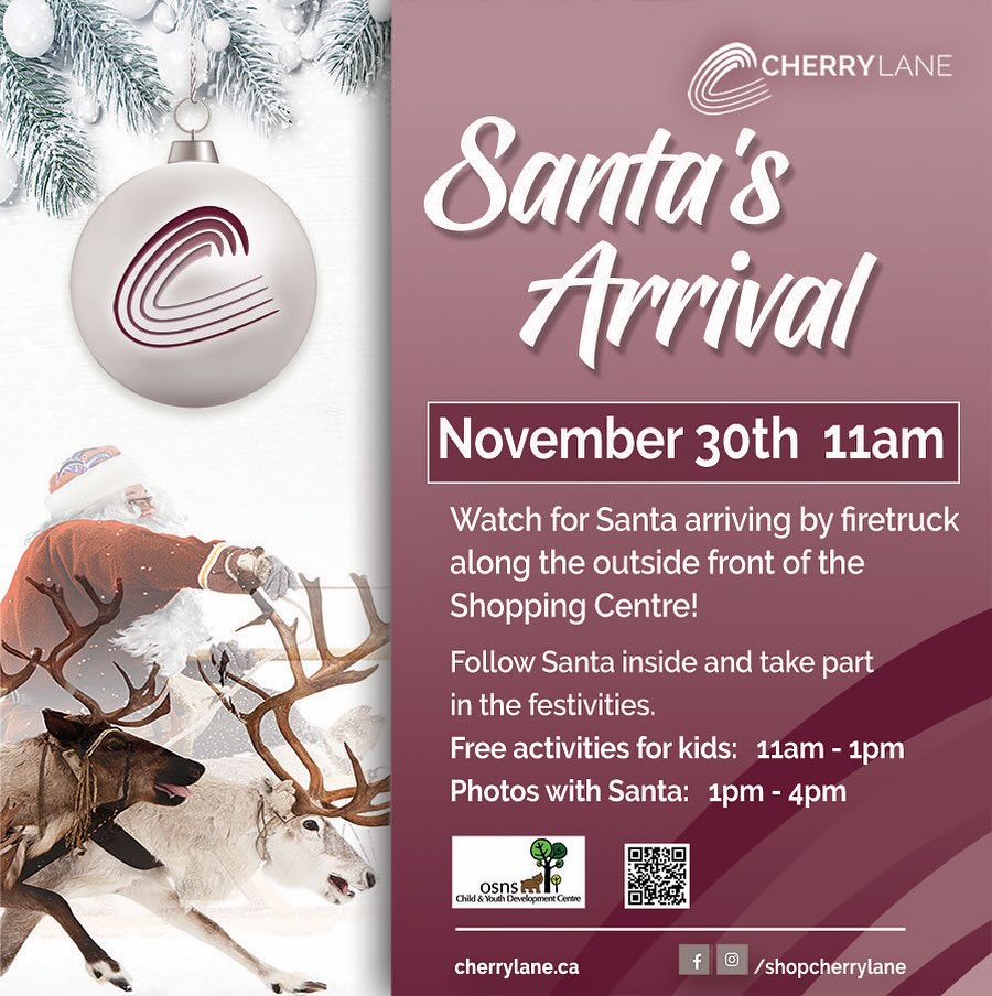 Santa's Arrival at Cherry Lane Mall - Penticton