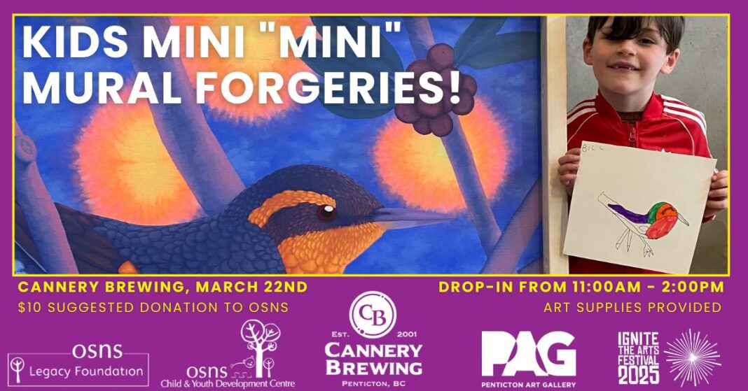 Kids Mini Mini Mural Forgeries at Cannery Brewing - Penticton