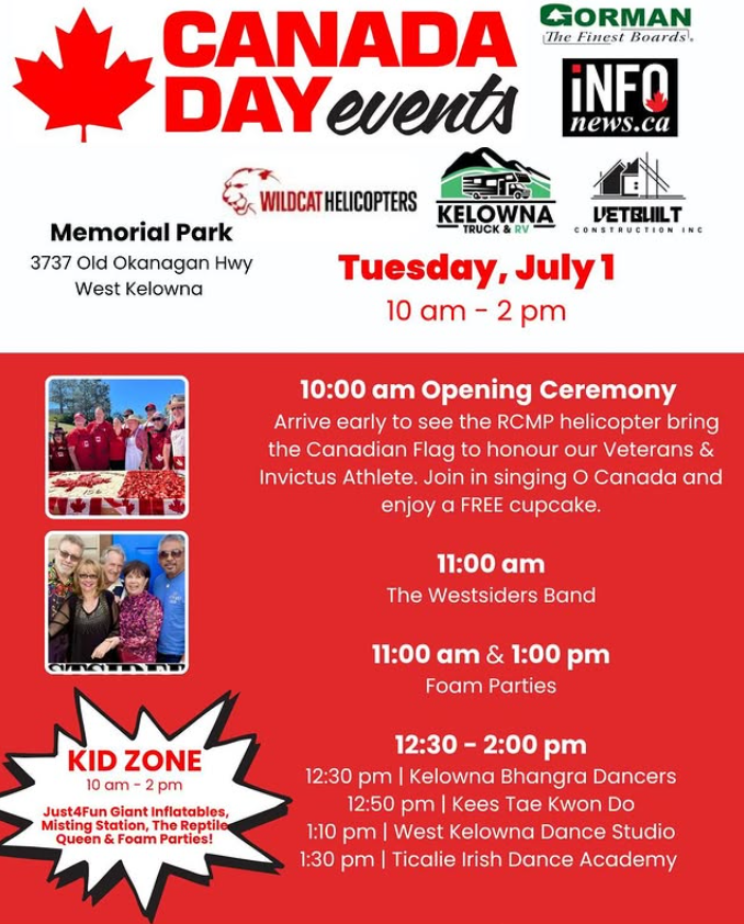 Celebrate Canada Day in West Kelowna 2025