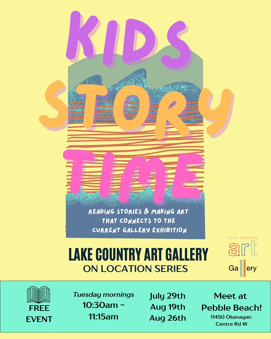 2025-Kids Story Time Lake Country Art Gallery Storytime