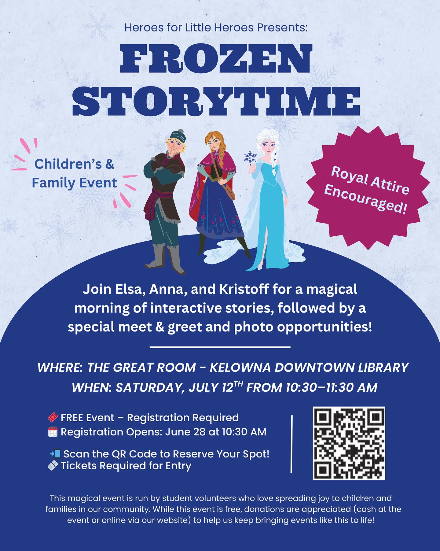Frozen Storytime with Heroes For Little Heroes