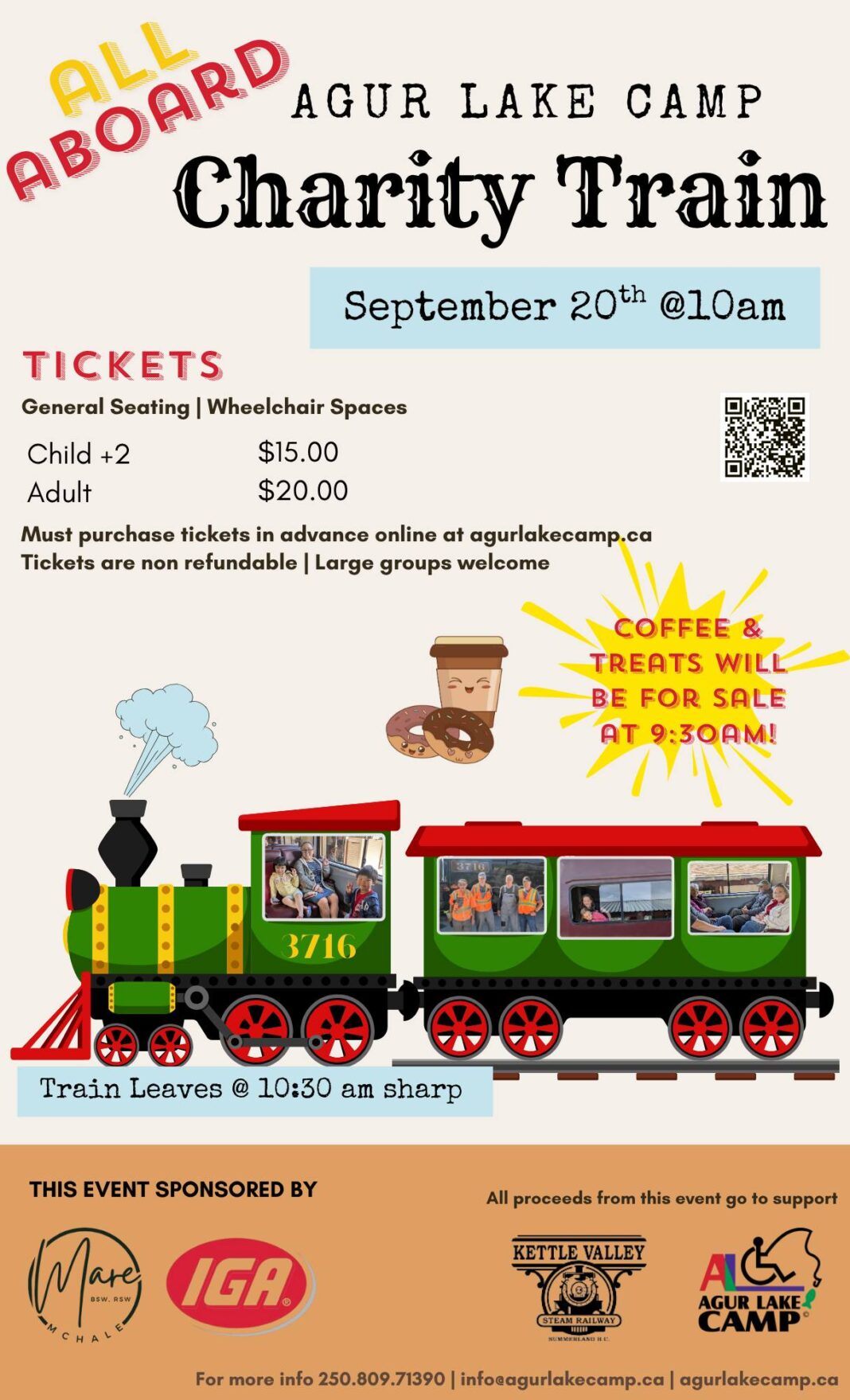 Agur Lake Camp Charity Train - Summerland
