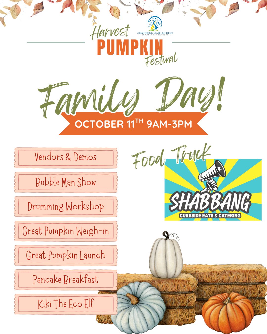 Harvest Pumpkin Festival Family Day Event - Armstrong