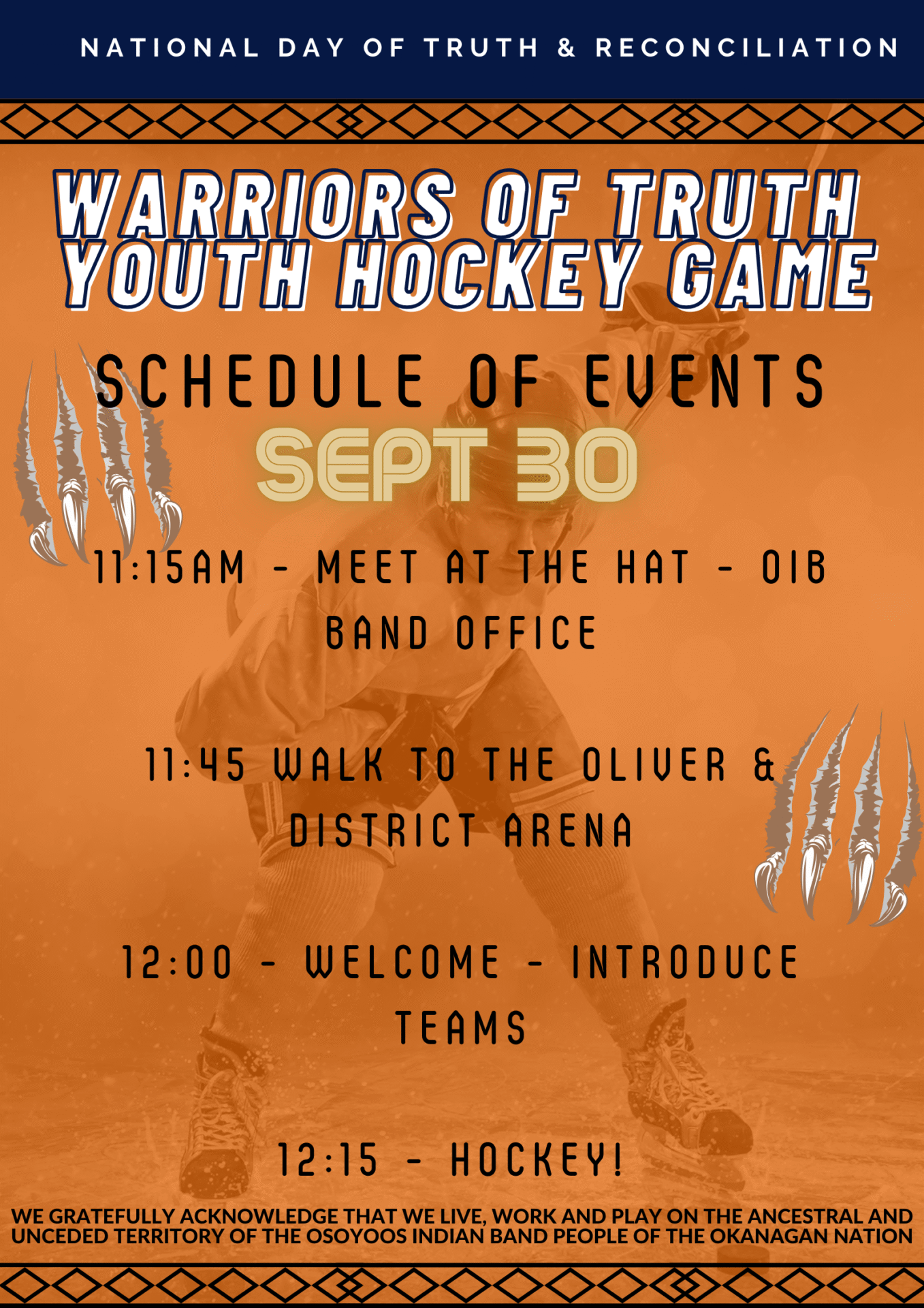 Warriors of Truth Youth Hockey Game - Oliver