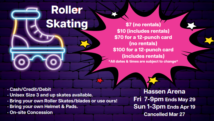 2026 Friday Night Roller Skating at Hassen Arena - Armstrong