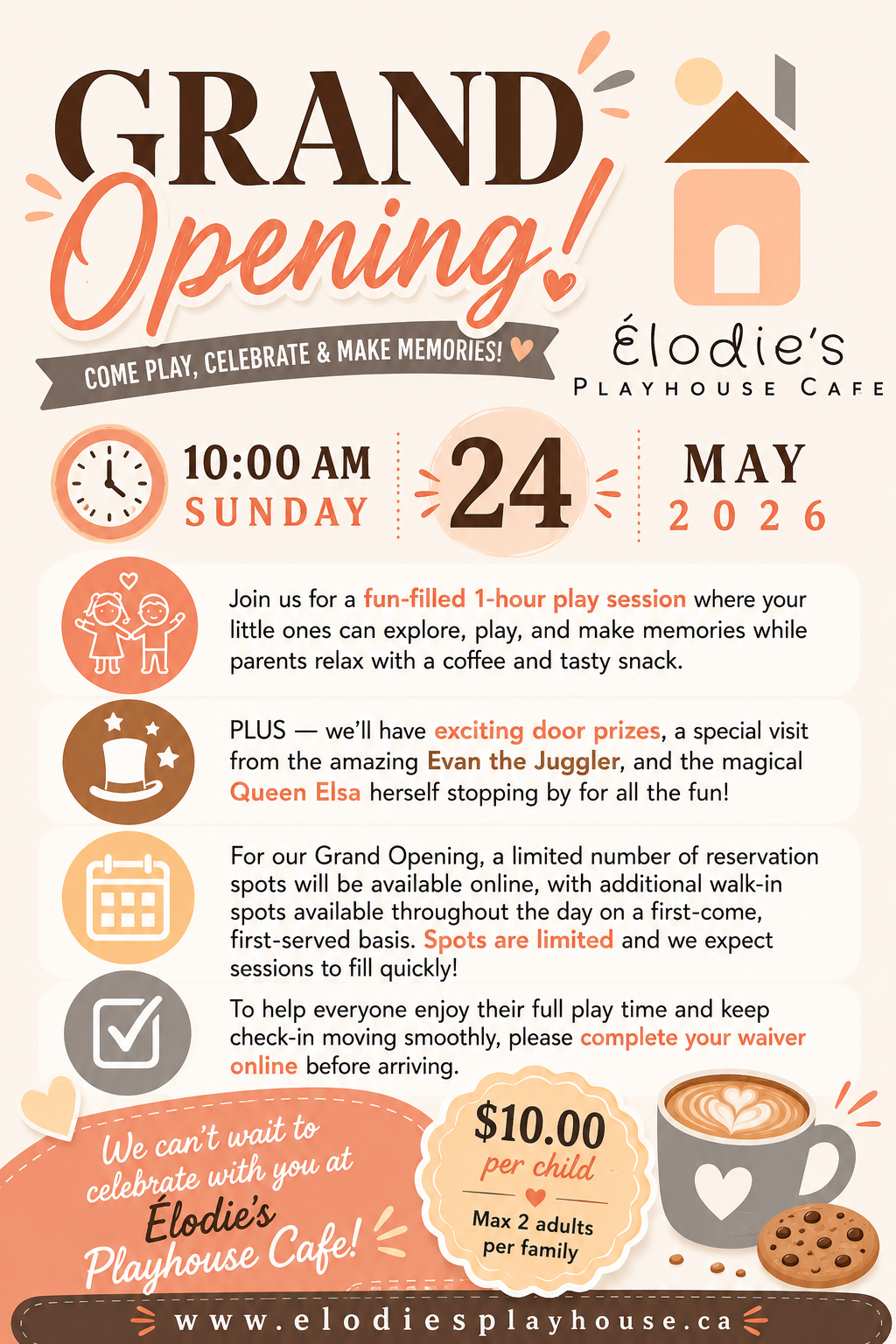 Grand Opening at Élodie’s Playhouse Cafe - Vernon