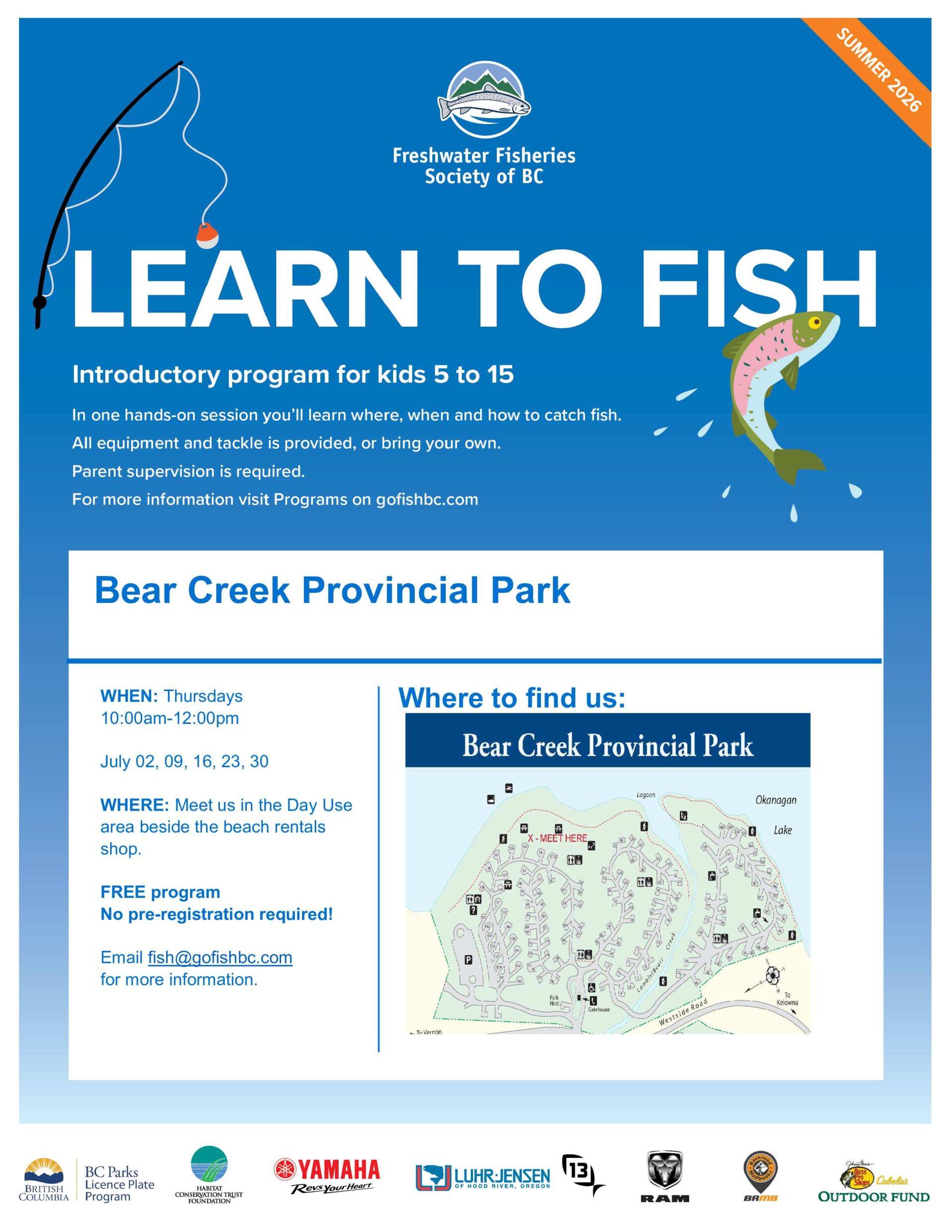 Learn to Fish at Bear Creek Provincial Park – Kelowna Learn to Fish at Bear Creek Provincial Park - Kelowna