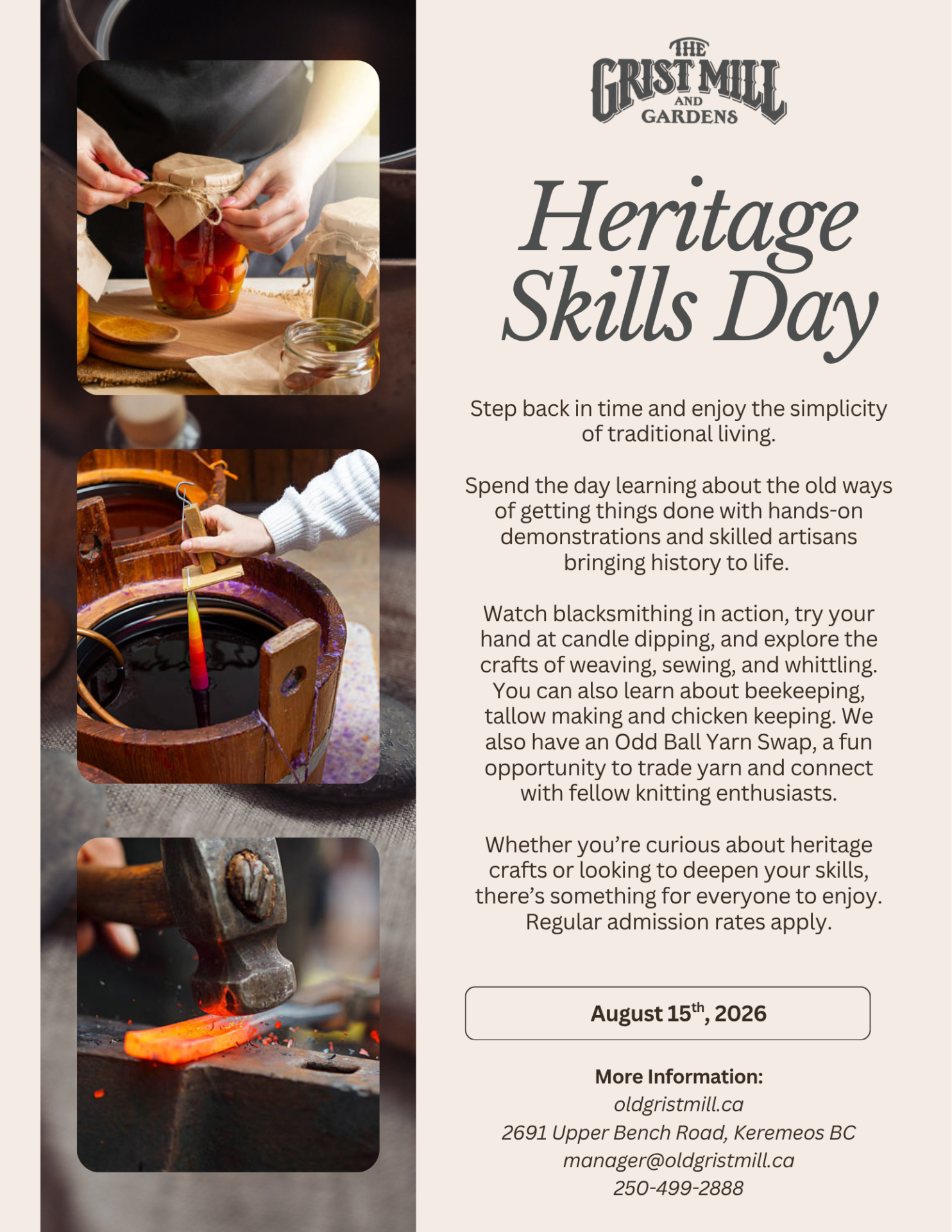 Heritage Skills Poster 2026